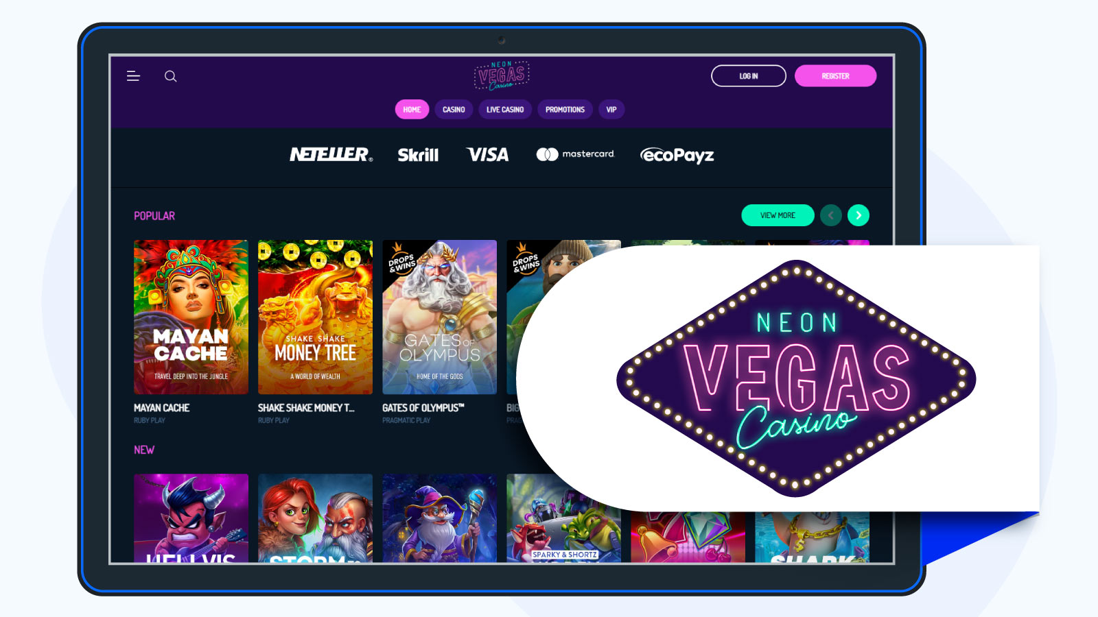 Neon Vegas homepage