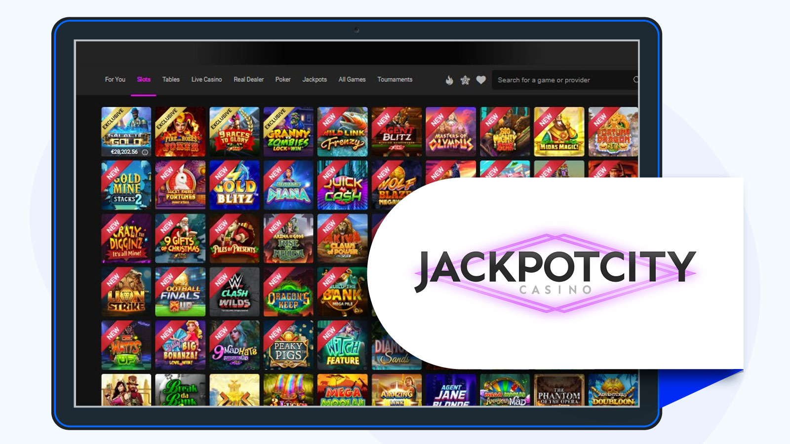 Jackpot-City casino lobby