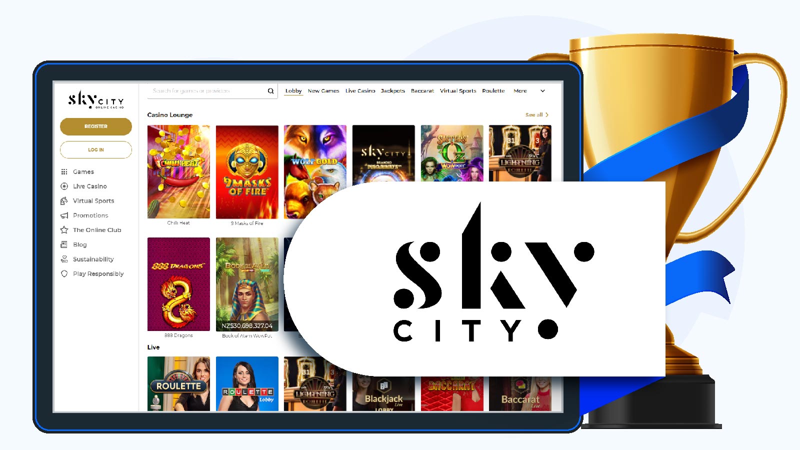 SkyCity Online Casino - The best $10 deposit casino in New Zealand
