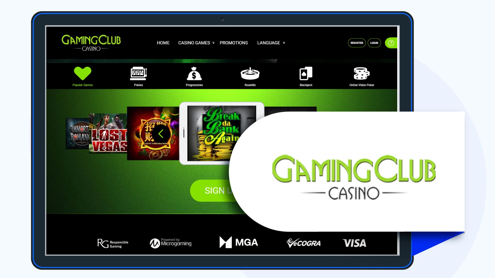 Gaming Club casino - $10 no deposit bonus review