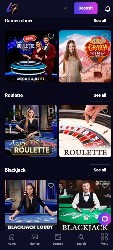 lucky7even-casino-mobile-preview-live-casinos
