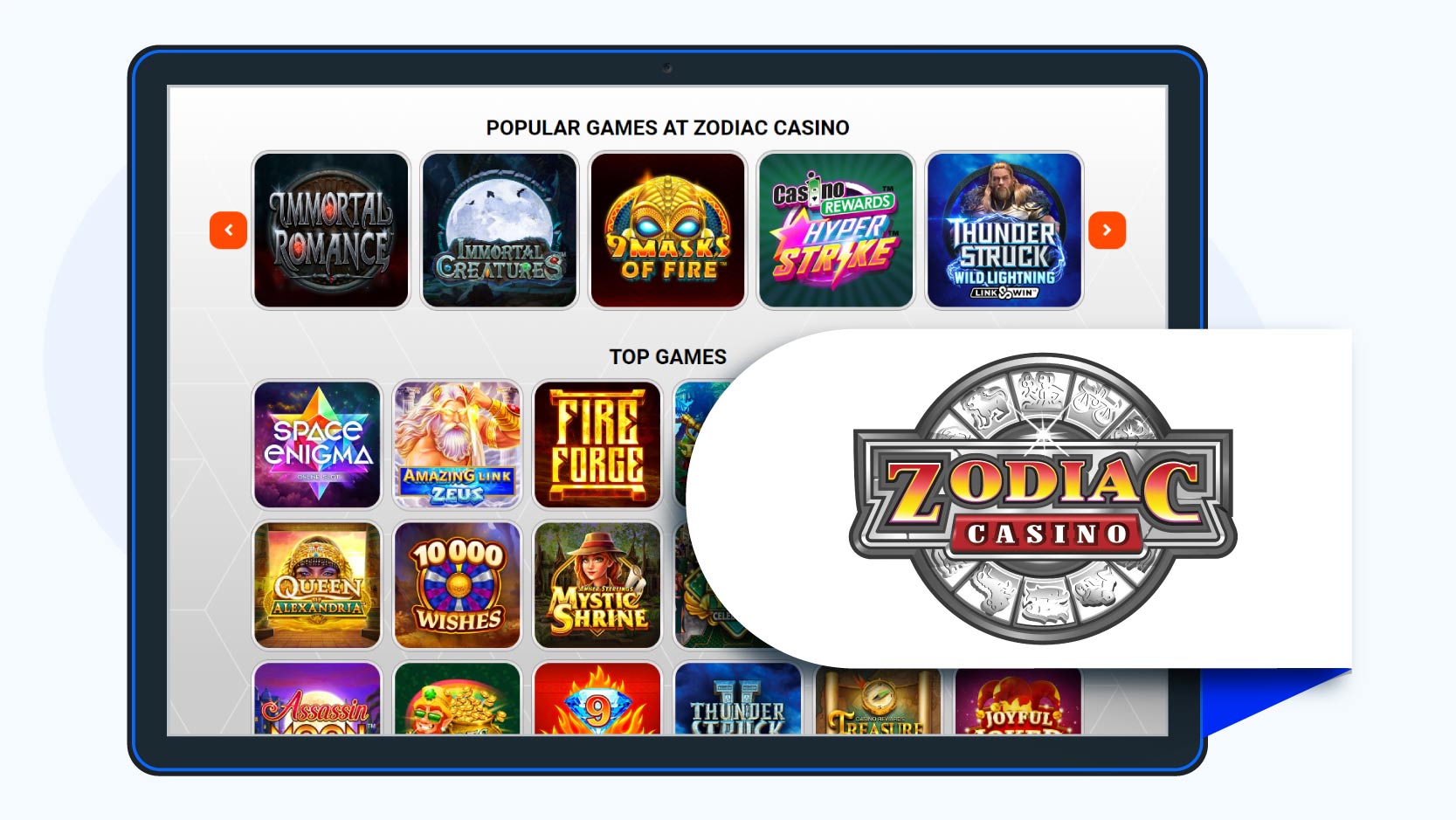 Zodiac Casino Best Casino Rewards Slot Site