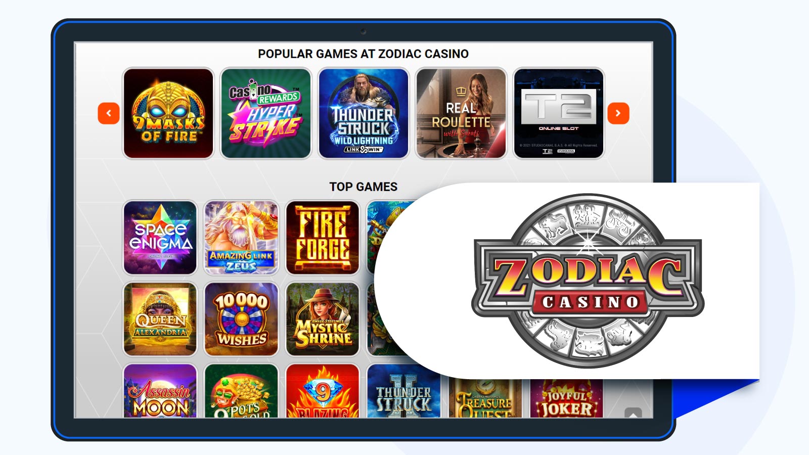 Zodiac Casino Deposit Bonus NZ$1