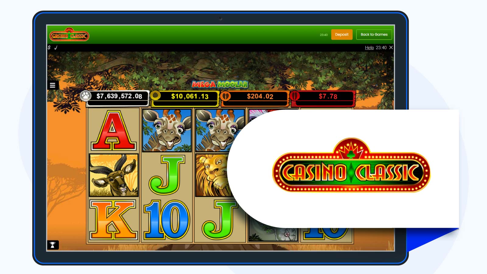 Casino Classic Mega Moolah Bonus Free Spins NZ