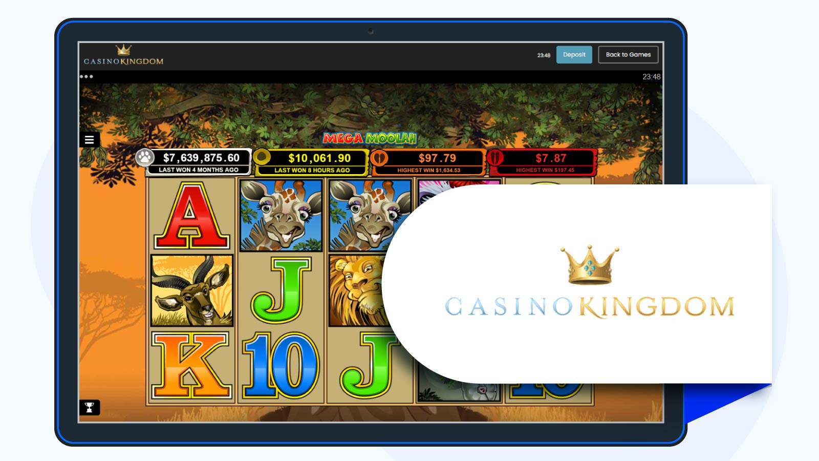 Casino Kingdom Mega Moolah Bonus Free Spins NZ