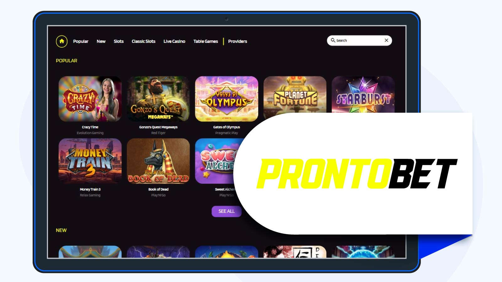 ProntoBet-Casino-Popular-New-Live-Casino