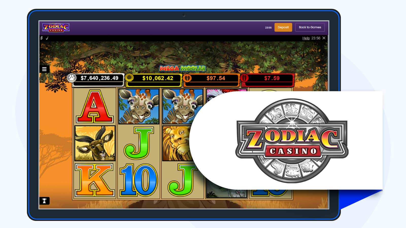 Zodiac Casino Mega Moolah Bonus Free Spins NZ