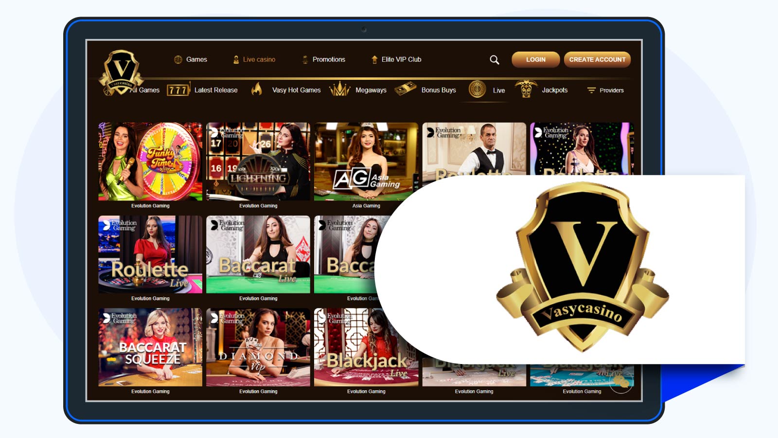 Vasy Casino Editor’s Choice for Best Lice Casinos List