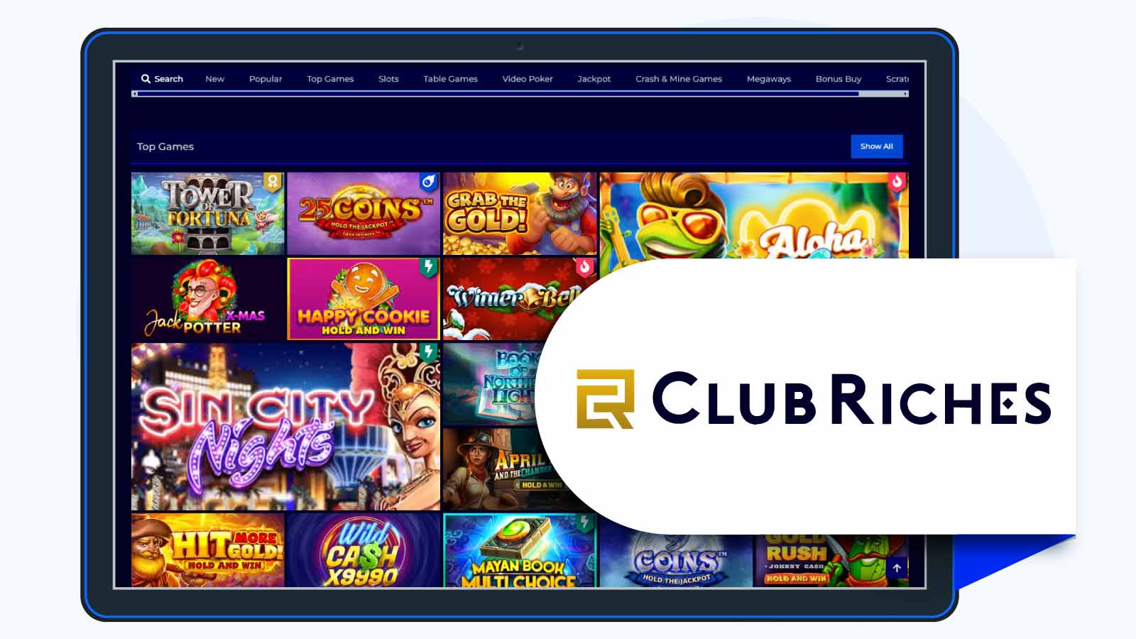 Best for new players $4 as 20 Free Spins at ClubRiches Casino