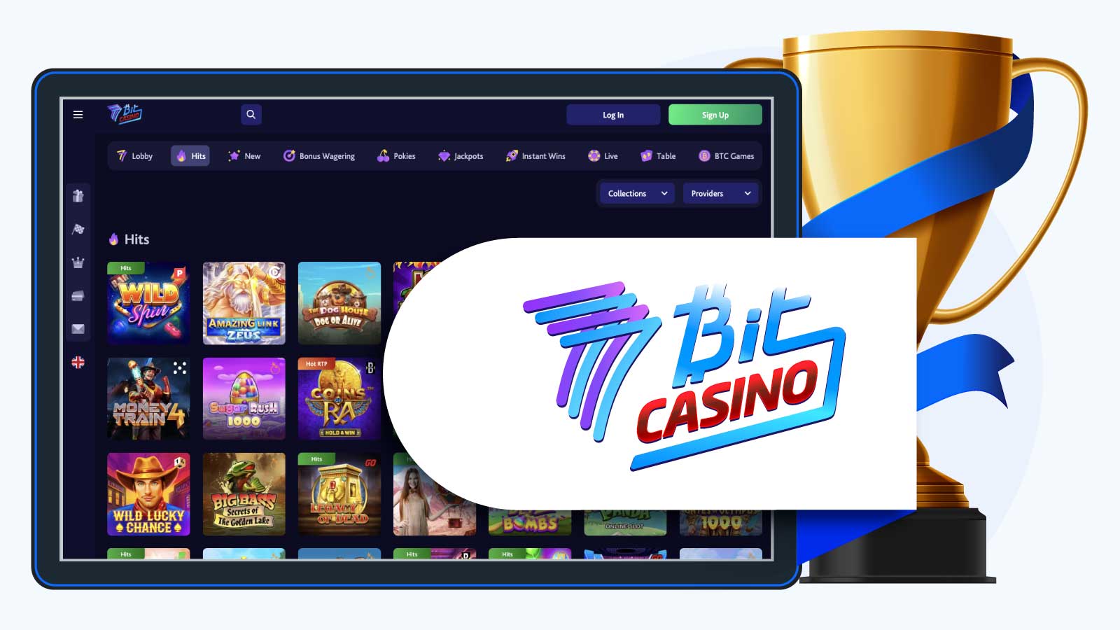 #1. 7Bit Casino: Top Rated $5 Deposit Bonus
