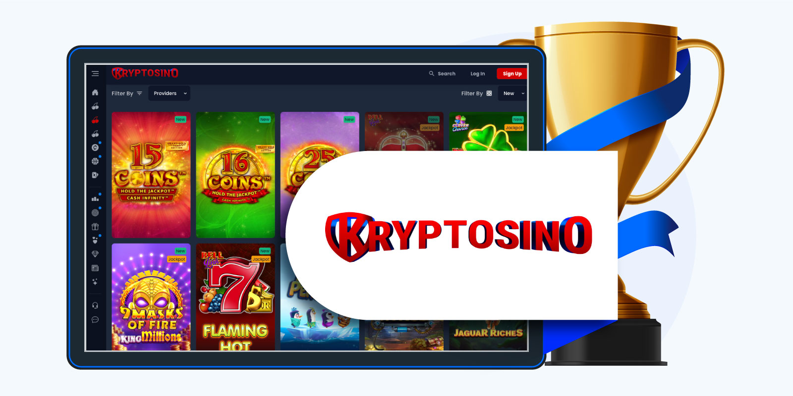 Editor’s Pick for the Best 300% Casino Bonus: Kryptosino: 25 Free Spins No Deposit + 300% Up To $600