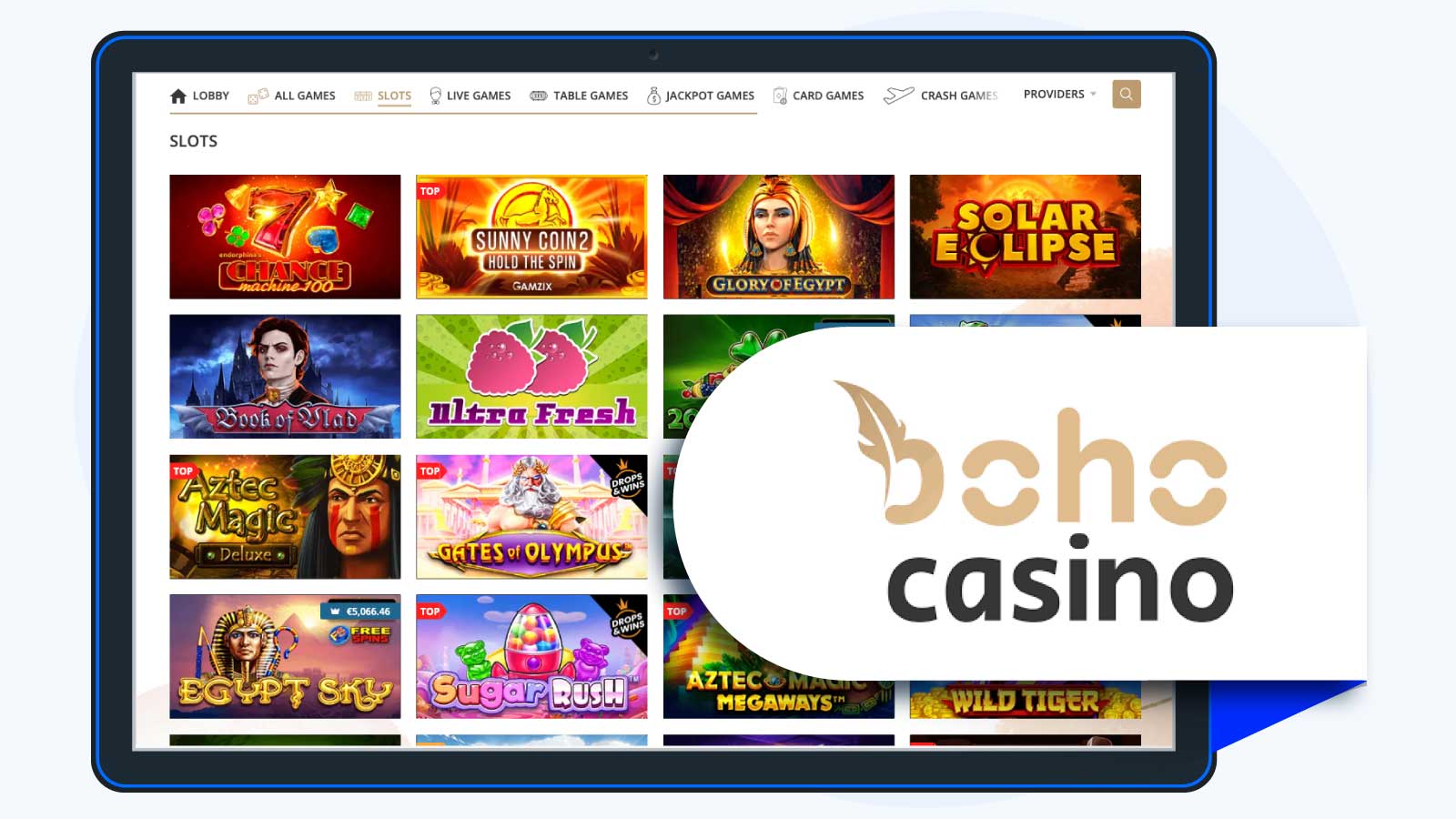 Boho Casino - 100% up to $750 + 100 spins