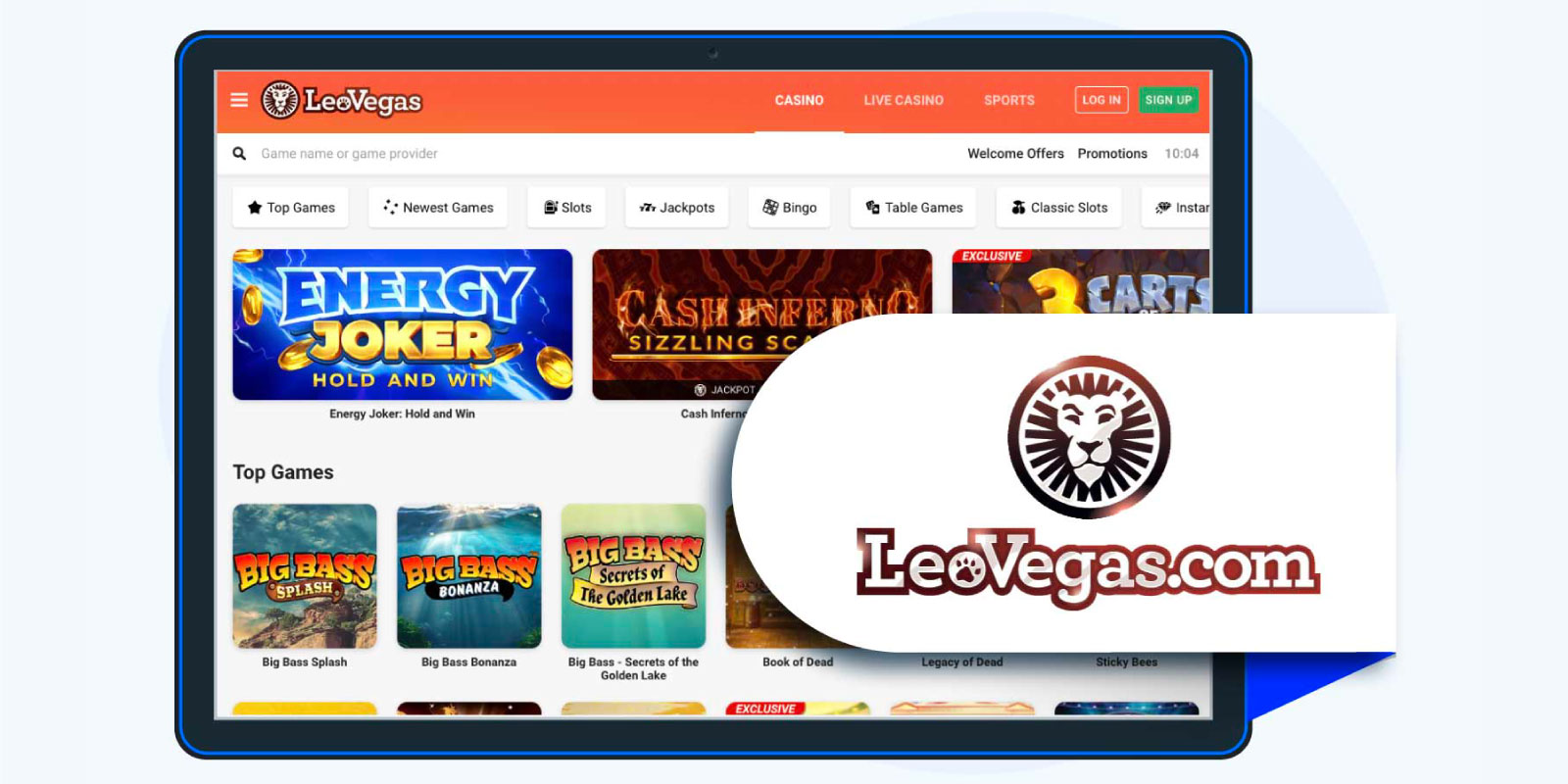 LeoVegas - Best $10 minimum deposit casino NZ